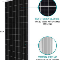 100 Watts 12 Volt Energizer Monocrystalline Solar Kit
