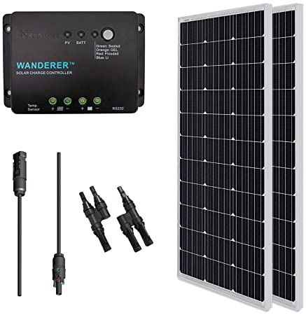 200 WATTS 12 VOLTS MONOCRYSTALLINE SOLAR BUNDLE KITS