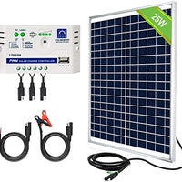 25W Solar Panel 12V Kit