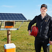 Gallagher 130 Watt Solar Panel with Bracket Setup