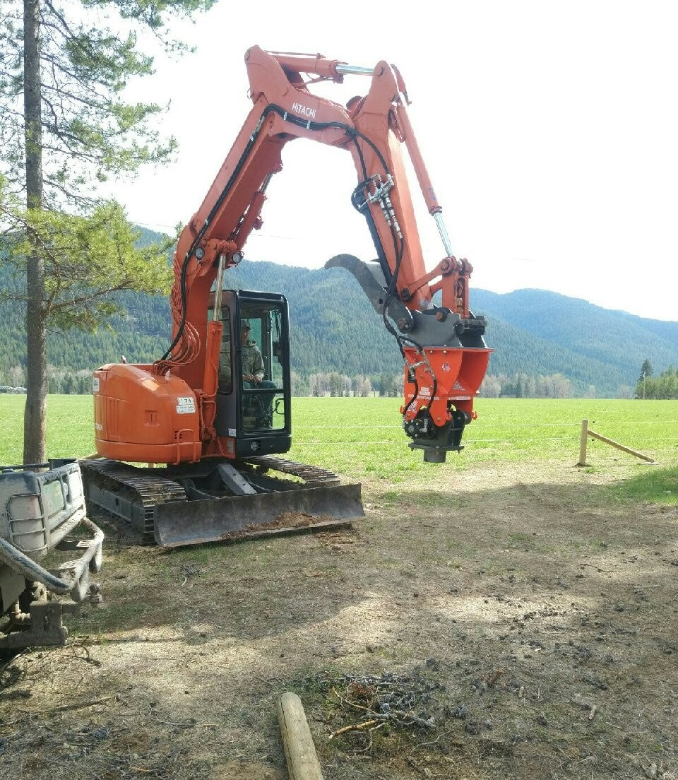 VIBE DRIVER MX Puma Mini Small Excavator Vibratory Post Driver