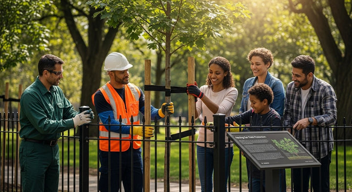 tree protection fencing