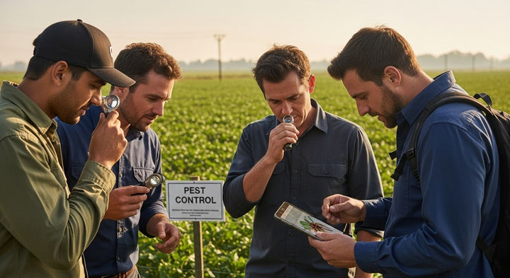 farm pest inspection teamwork