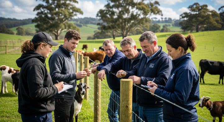 livestock fence, farmers, farm education