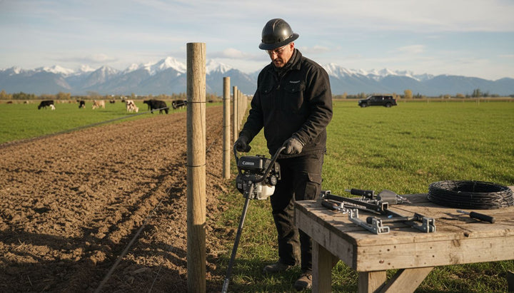 fence installation scene