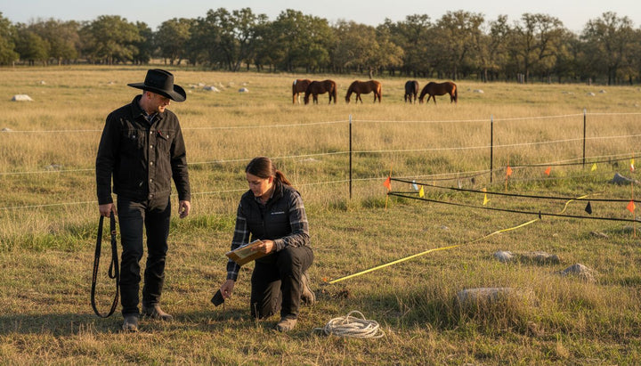 temporary horse fencing setup