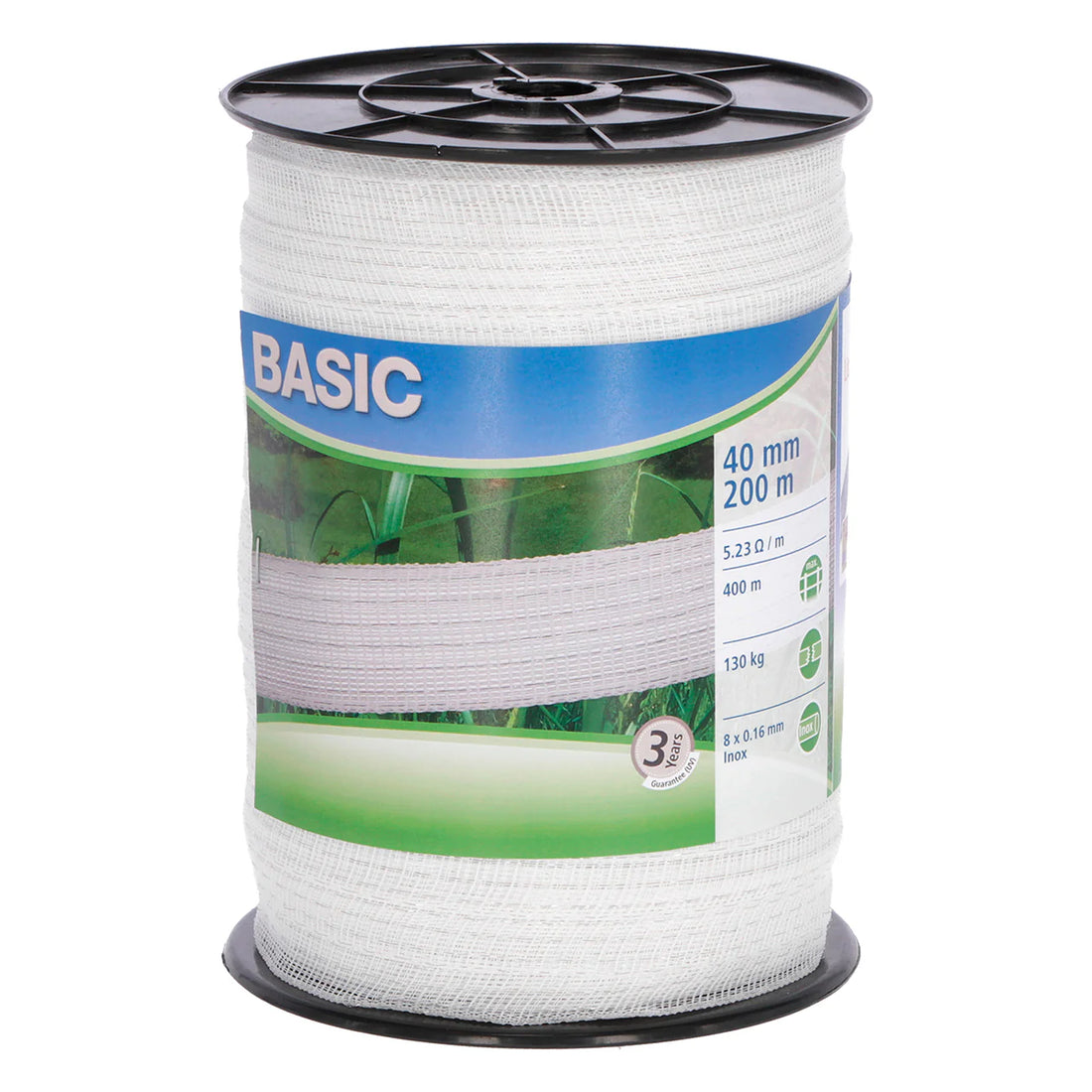 CORRAL Basic fencing tape 40mm x 200m (White)