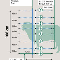 AKO Netting Electric Pos/Neg Predator Bear 108cm x 50m