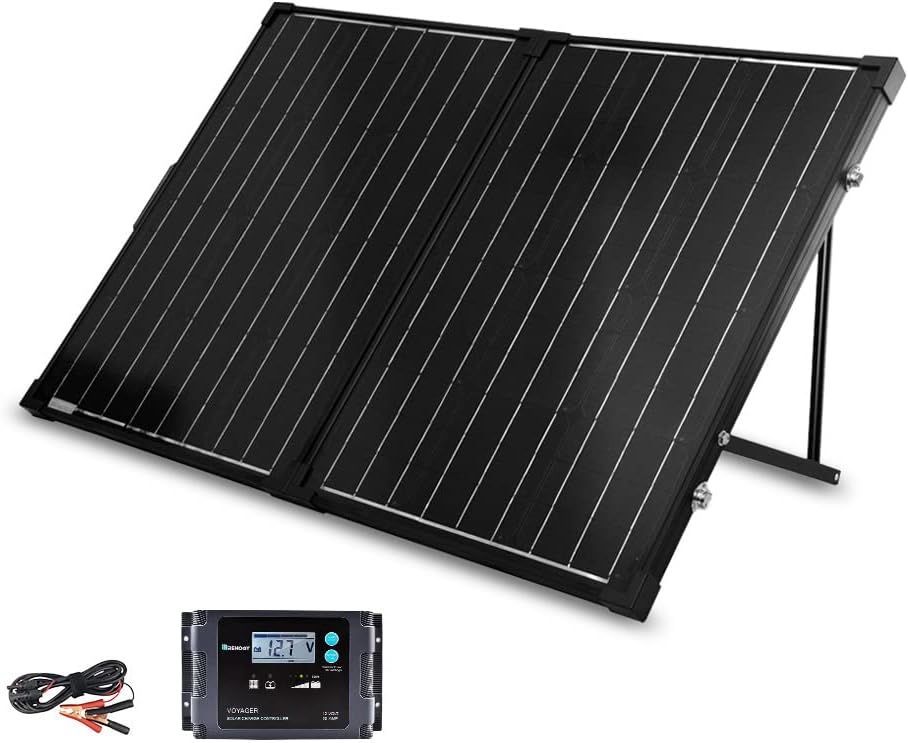 100 Watts 12 Volt Energizer Monocrystalline Foldable Portable Solar Suitcase Kit