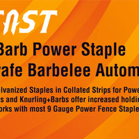 FenceFast 9 Ga, 2" Barbed Power Fence Staples 1000 box