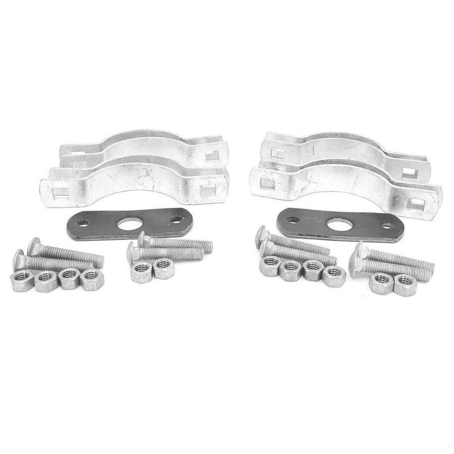 Bullet Fence Steel Pipe Adjustable Clamp-on gate hinge pair