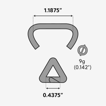 Hog Ring D-Clips 9 Gauge