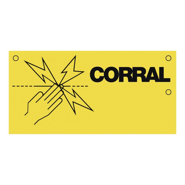 Corral Electric Fence Warning Signs