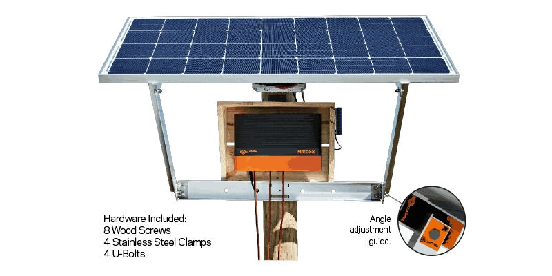 Gallagher 130 Watt Solar Panel with Bracket Hardware