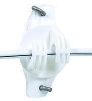 Gallagher Wide Jaw Wood Post Insulator 25/Bag White