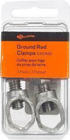 Galvanized Ground Rod Clamp 3/pack Packaging