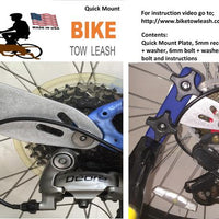 Bike Tow Leash Quick Mount for Right or Left Side Attachment
